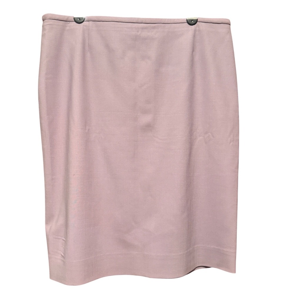 Armani Collezioni Womens 14 Virgin Wool Pencil Skirt Lavender Made in Italy 2000